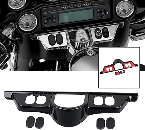 Miniatura 4 de (Marco de aleación de zinc) Kit de cubierta de panel de carenado para Harley Electra Glide Street Glide FLHX FLHT & Trikes, negro