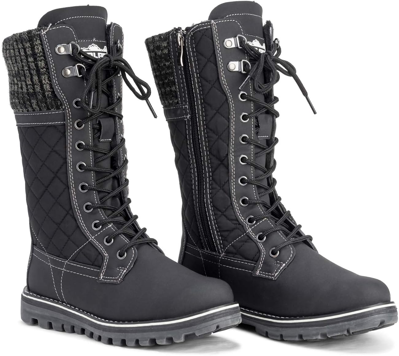  | Polar Womens Faux Fur Warm Thermal Waterproof Outdoor Walking Snow Winter Rubber Sole Calf Boots | Snow Boots