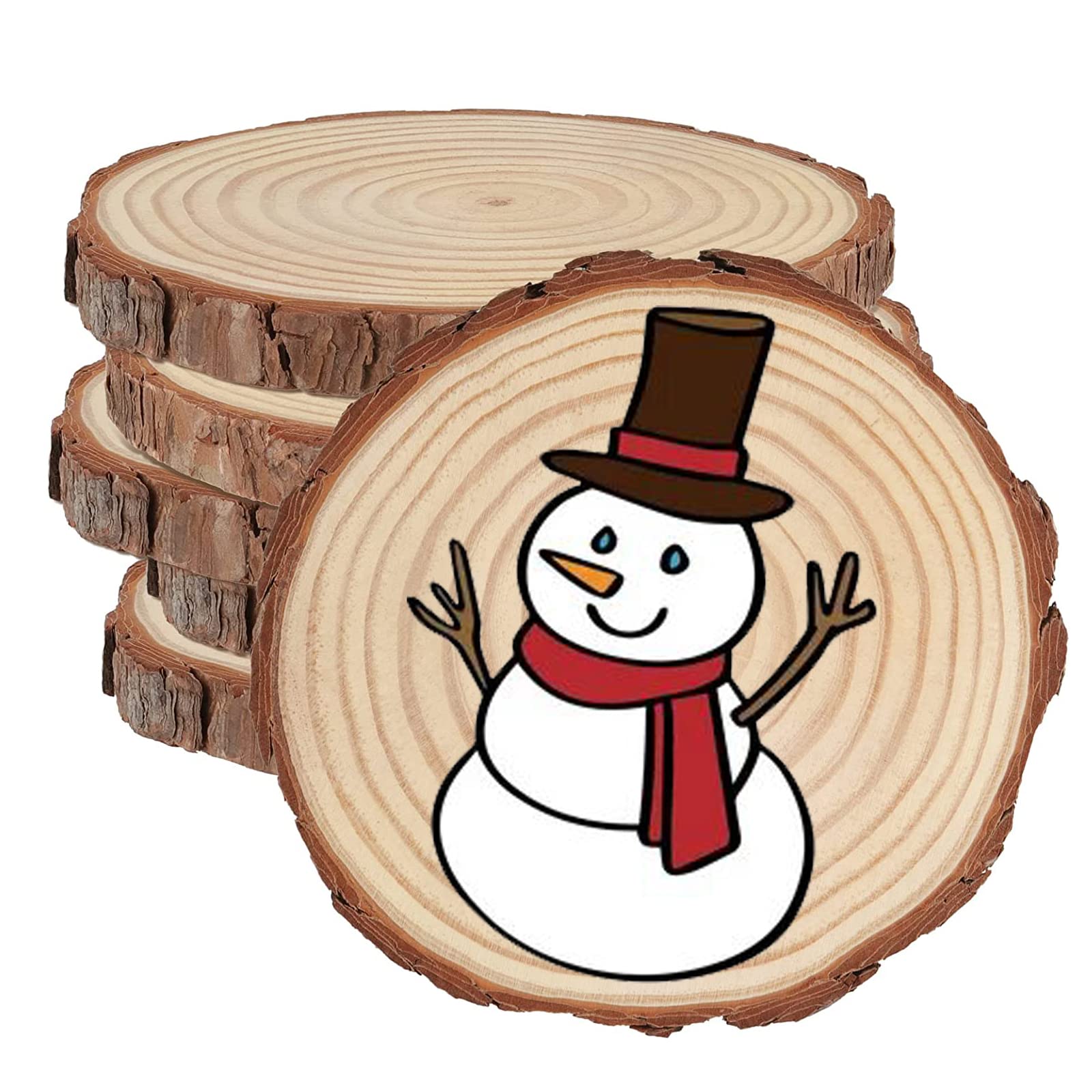 Tranches de bois naturel 20-23 cm HAKZEON pour loisirs créatifs