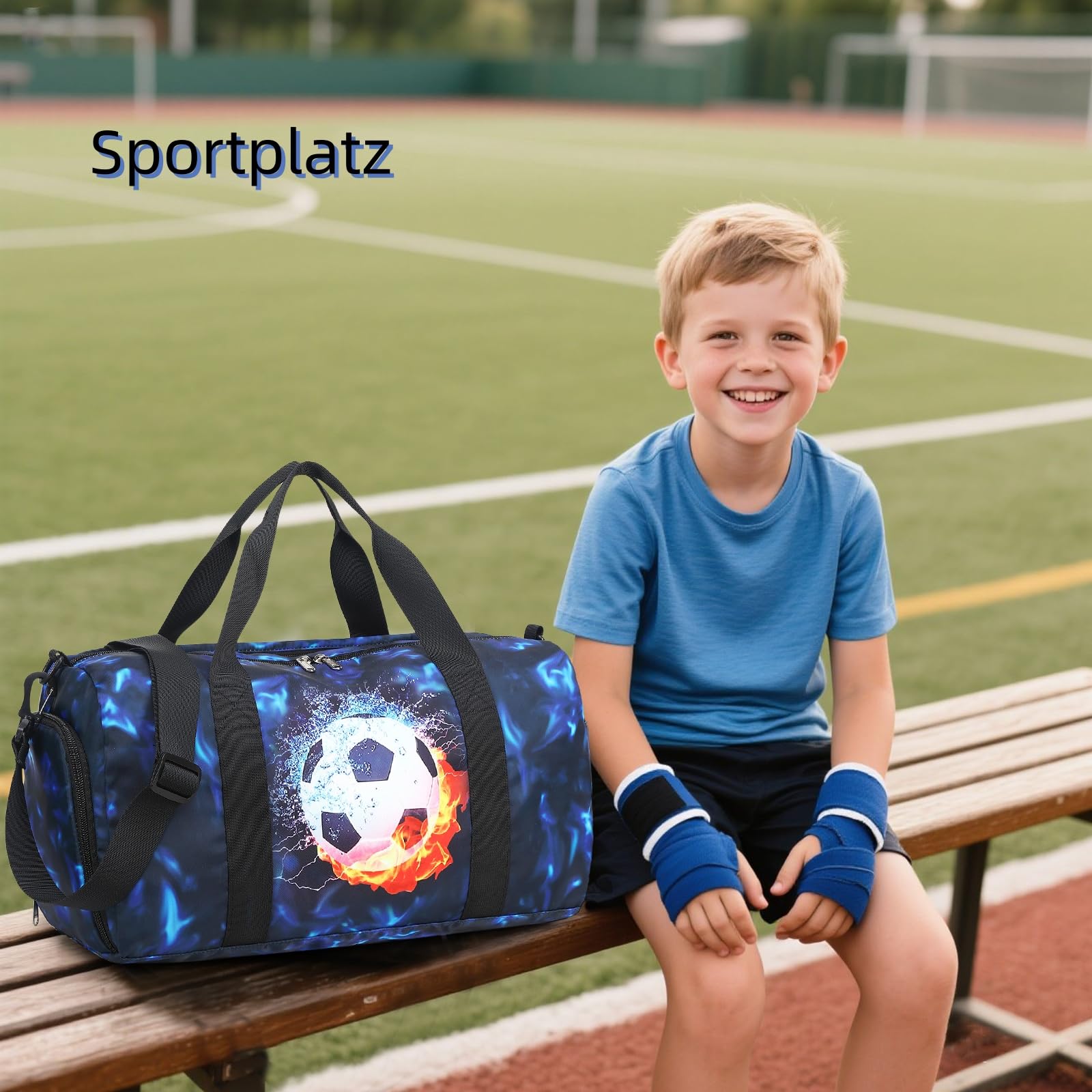 LEDAOU Sporttasche Kinder Schwimmtasche Jungen Damen mit Schuhfach und Nassfach Badetasche Teenager Kleine Reisetasche Fitnesstasche Sports Outdoor