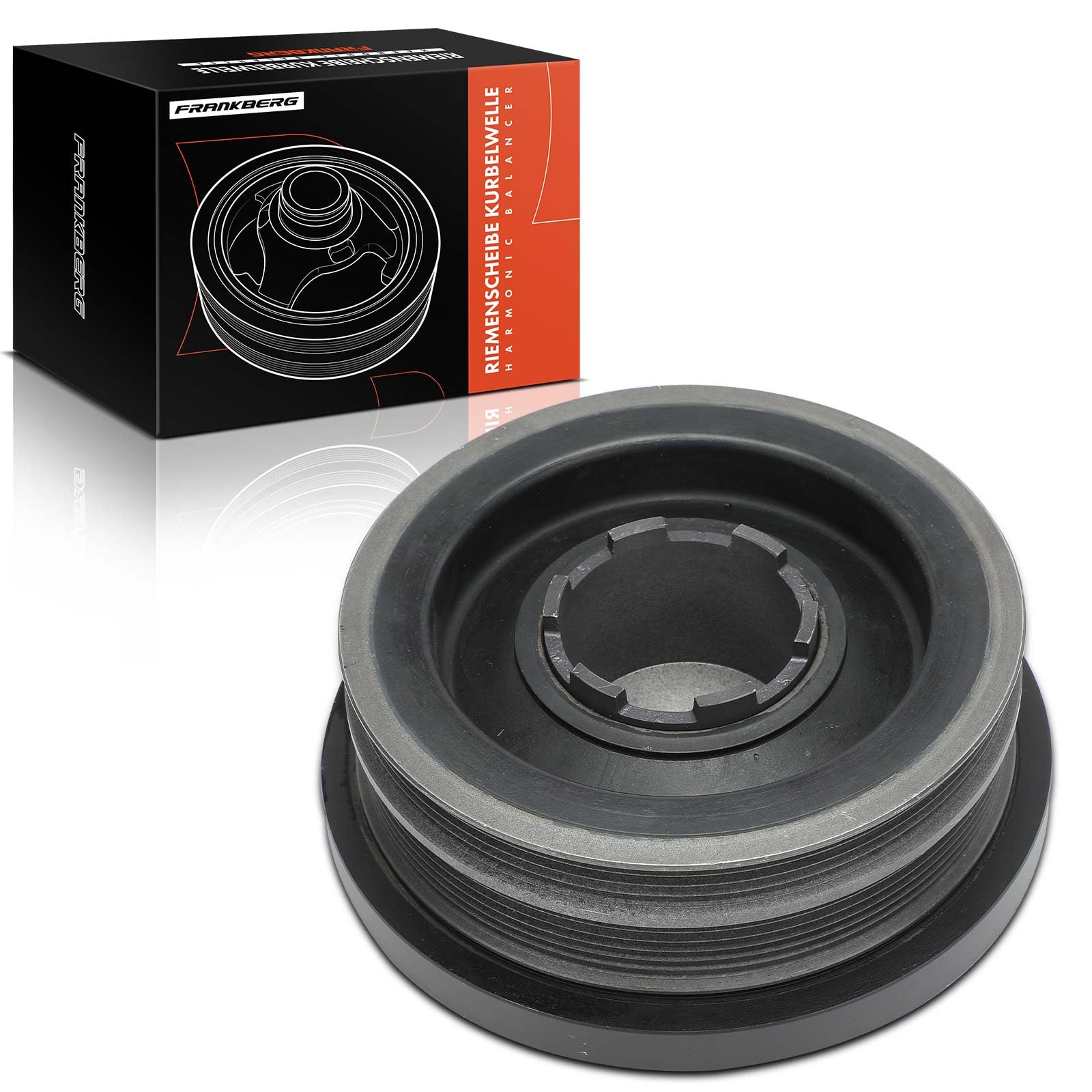 Frankberg Riemenscheibe Kurbelwelle Kompatibel mit 1er E87 3er E46 3er E90 3er Cabriolet E46 3er Touring E46 5er E60 5er Touring E61 X3 E83 Replace# 11237805696