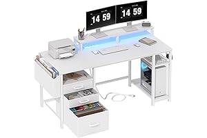 Maximize Workspace Magic with Lufeiya's Small Computer Desk with Drawers