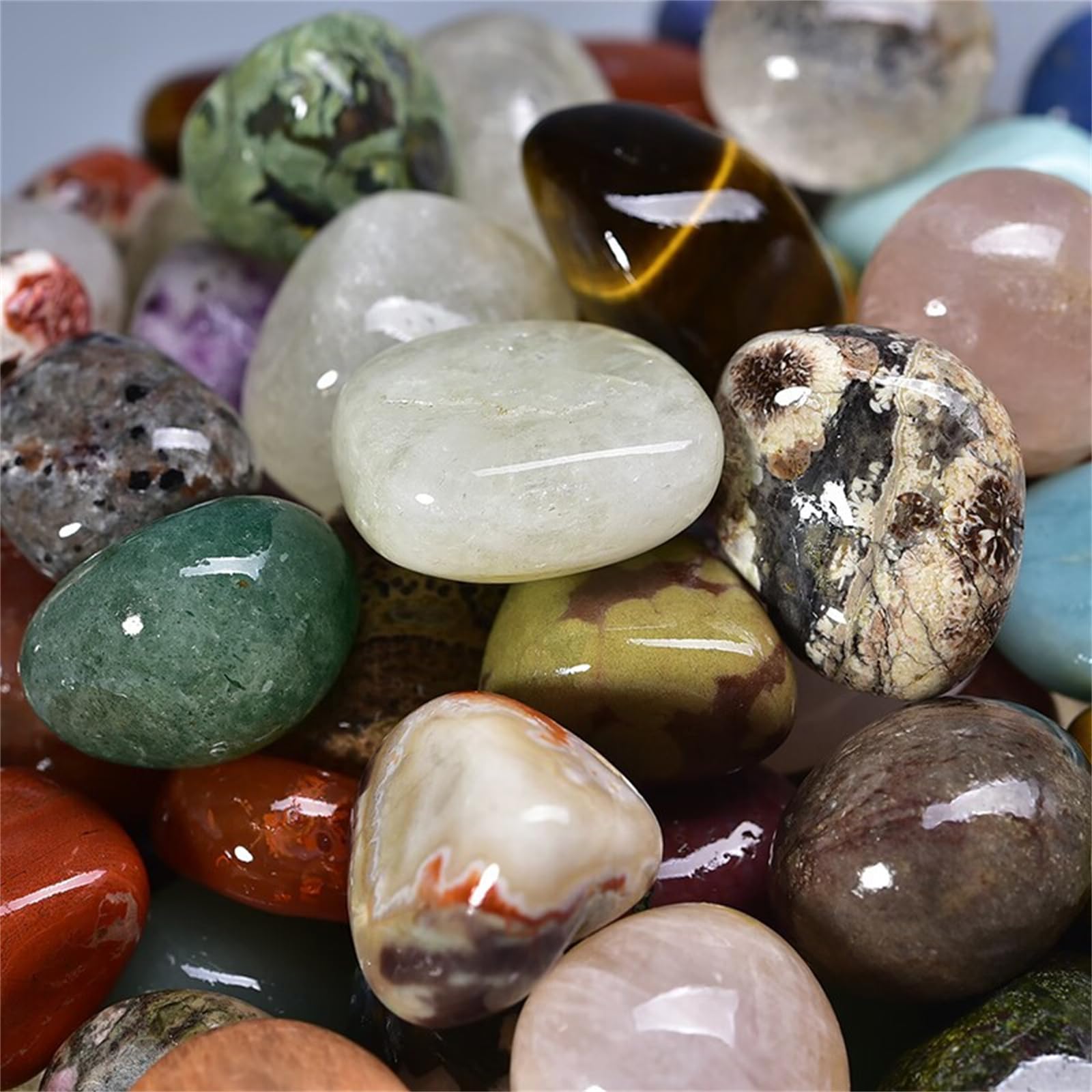 Pietre decorative semipreziose mix di pietre preziose per la mano, pietre preziose colorate, cristalli minerali (2-3 cm, 2000 g)