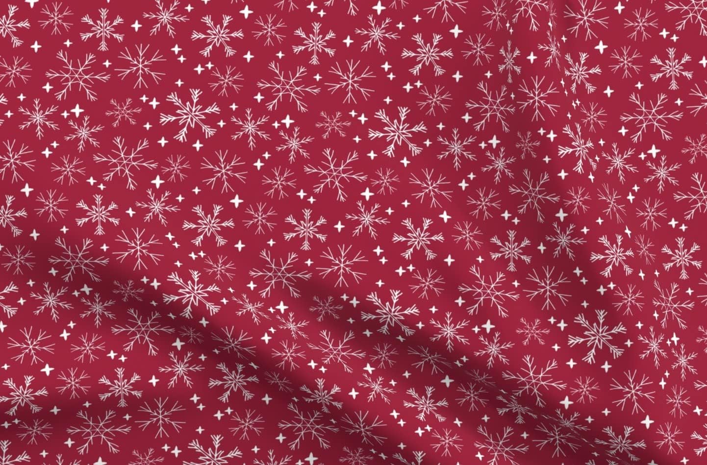 Spoonflower Fabric - Winter Snowflakes Cute Christmas Snowflake Best Holiday Snow Printed on Upholstery Velvet Fabric Fat Quarter - Upholstery Home Decor Bottomweight Apparel