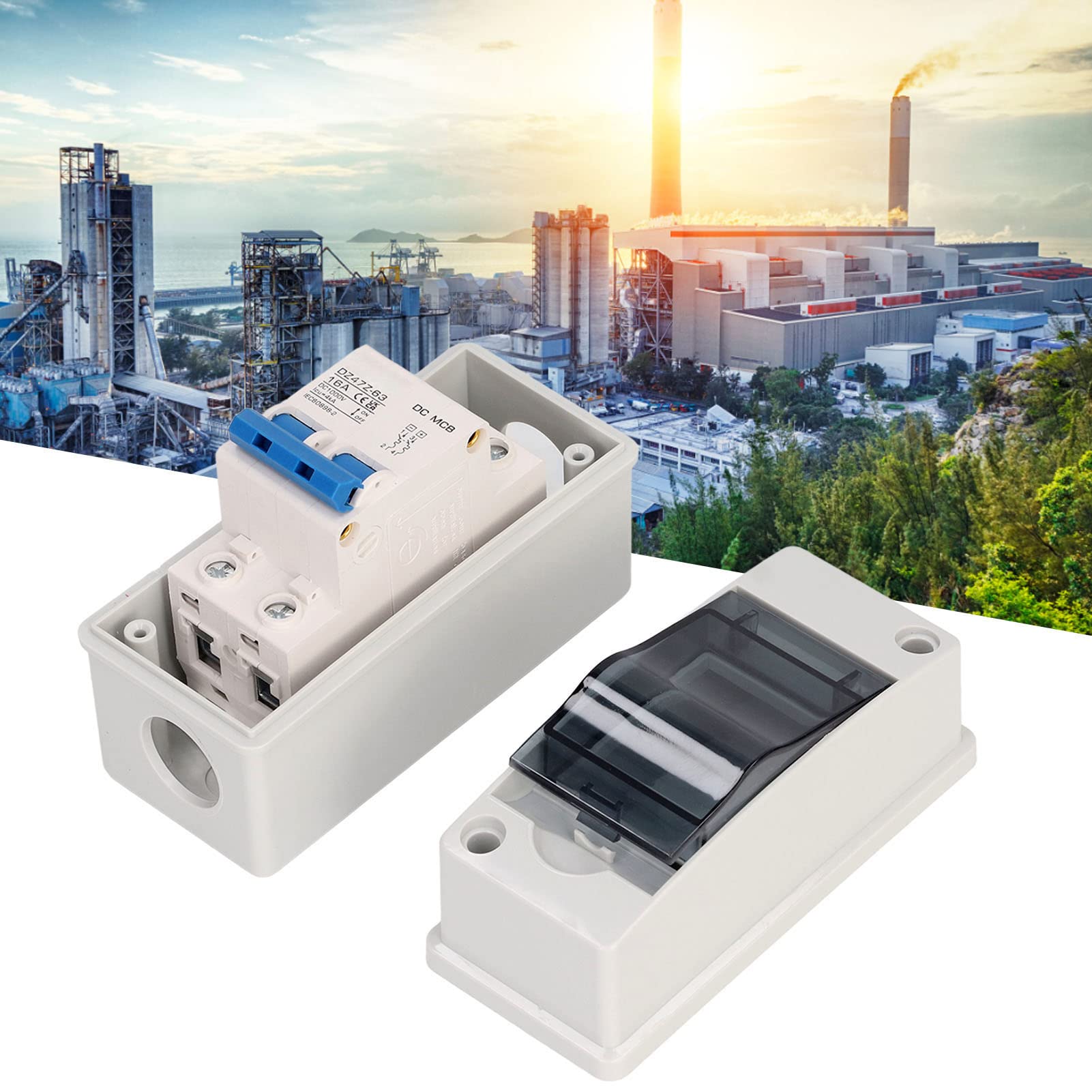 DC Miniaturowy Przerywacz, 1000V 16A DC Rozłącznik do Systemu Fotowoltaicznego IP65 Wodoodporne Pudełko Przezroczysta Osłona