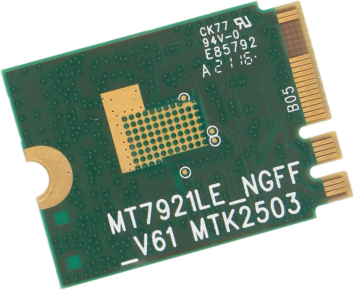Назад view of Qiilu MT7921 Network Card showing PCB