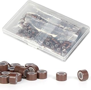 Celinabella 300PCS 5mm Micro Ring Beads, Dark Brown