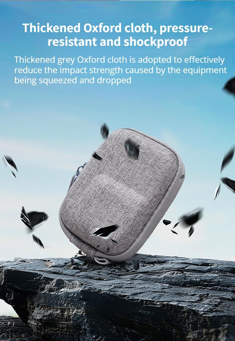 Camera Accessory Bundle Compatible with DJI Action 6 - Protective Case, Aluminum Cage (Black)