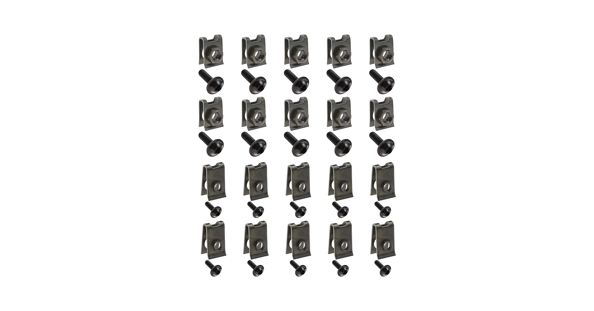 Create Idea 40 Stks Motorfiets Kuip Carrosserie M5 M6 Bouten & Spring Spire Speed Fastener Clip Moeren Kit Fit Voor De Meeste Motorfietsen Zwart