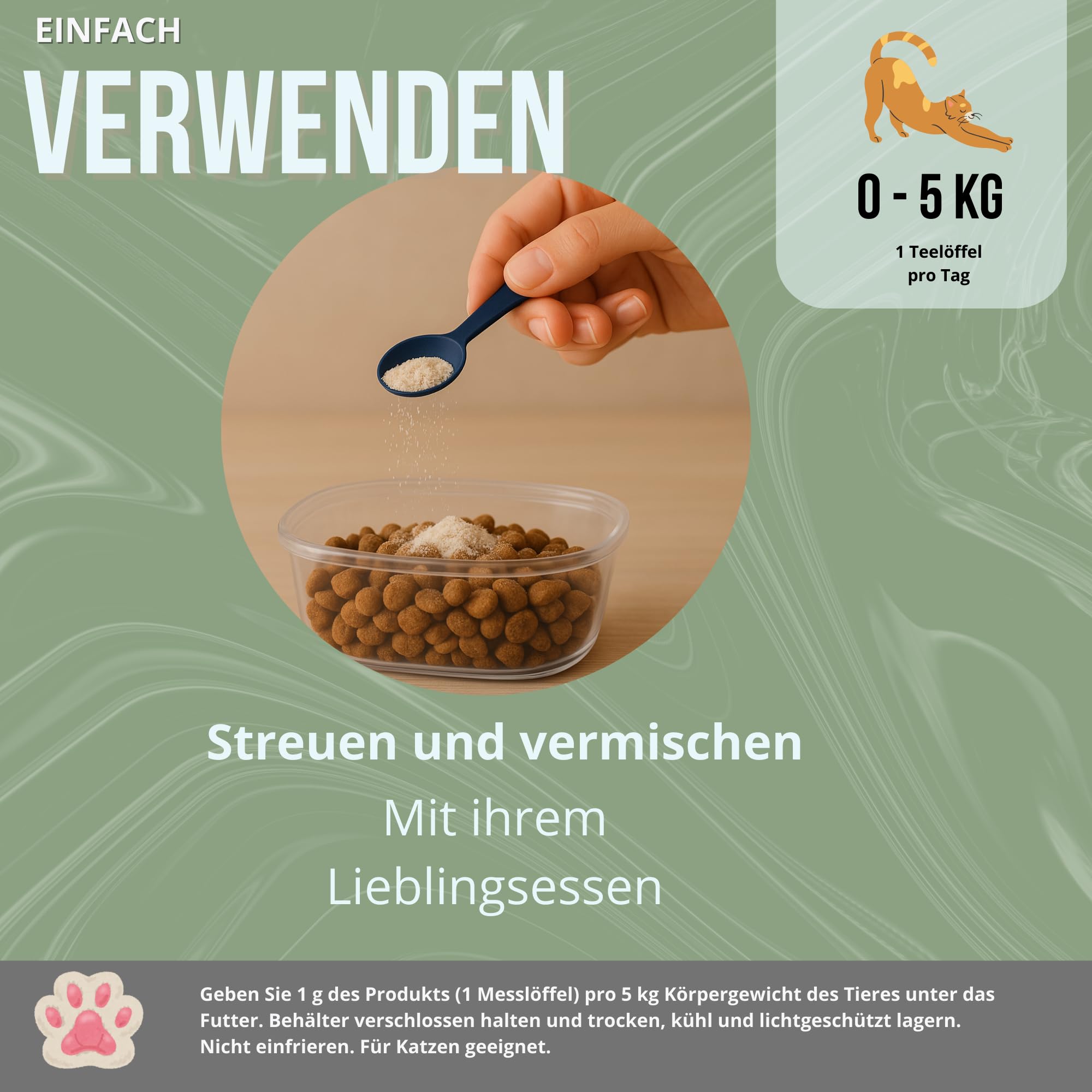 Inmucare Vitamin-Pulver für Katzen, 300 g, zur Stimulierung des Appetits, Unterstützung bei Genesung und Stressabbau, hilft bei Appetitlosigkeit und Schwächephasen