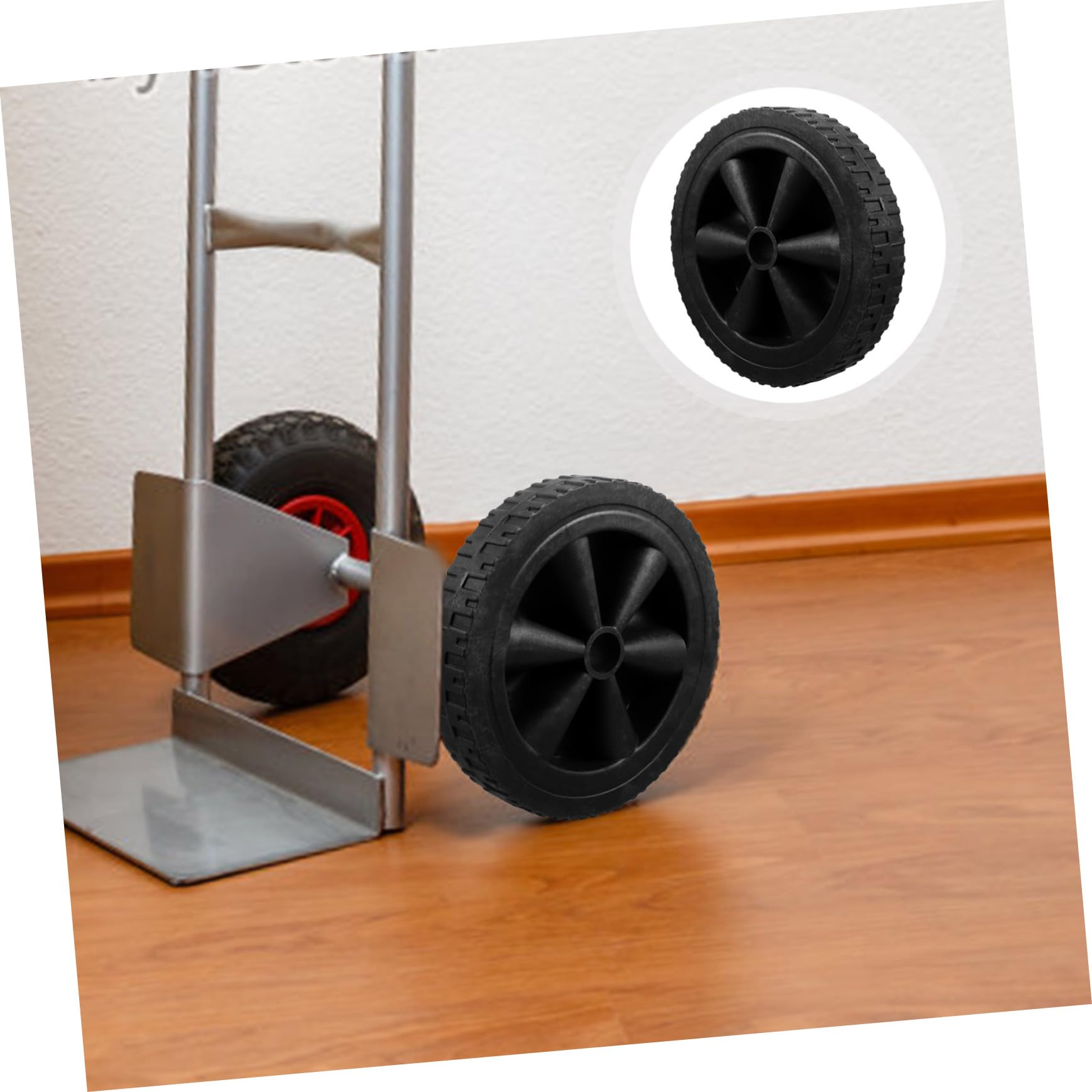 Ruote di Ricambio Gomma Carrelli e Barbecue 2 Pezzi Plastica Nera , Resistenti All’usura , Installazione Facile