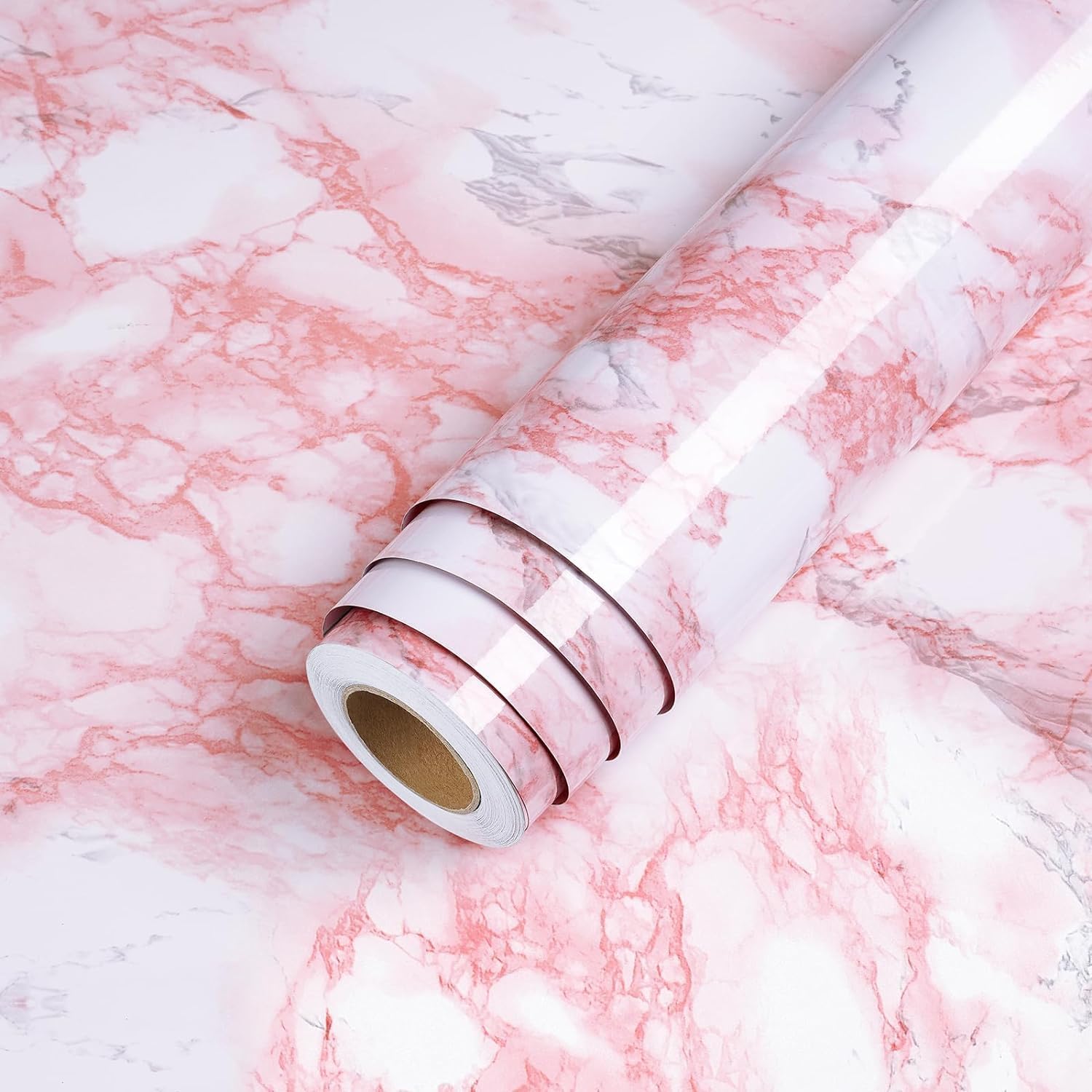 Liznoriz Wall Stickers Marble Wallpaper (200cm x 60cm) for Furniture Kitchen Cabinets Almirah Tabletop Plastic Table Wooden Table Wardrobe Renovation PVC DIY Self Adhesive Sticker (pink) (B0D8JLSMZP) Amazon Price History, Amazon Price Tracker