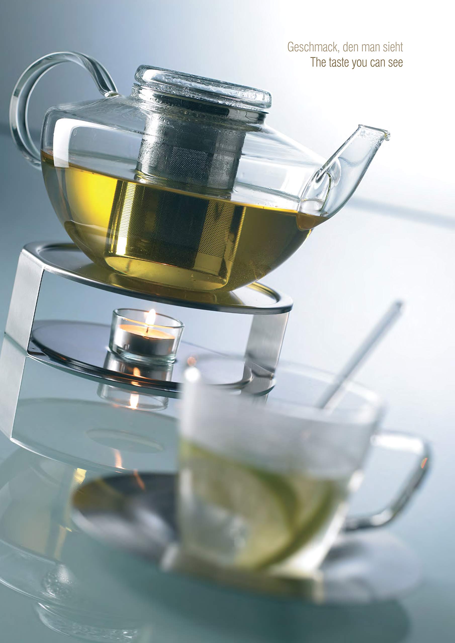 Trendglas Jena Teekanne Opus in schlichter Ästhetik mit Edelstahlsieb, 1.2 L