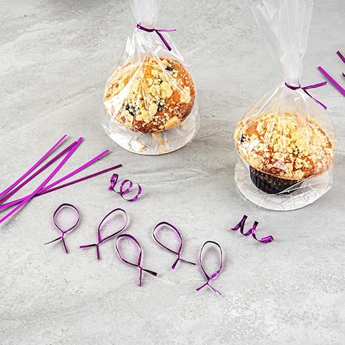 Vista 81 de Restaurantware Bag Tek - Lazos giratorios de 4 pulgadas para bolsas de golosinas, 500 lazos duraderos para bolsas de café, alambre de metal flexible
