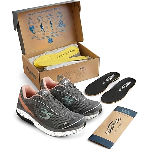 g-defy Mighty Walk Women’s Orthopedic Comfort Shoes for Standing All Day | VersoShock Shock-Absorbing Sole | Wide Toe Box | Supportive Walking Shoes