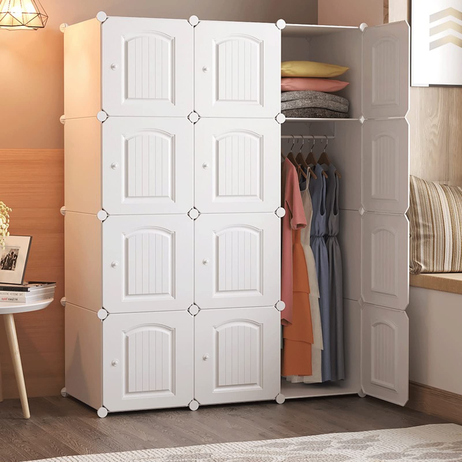 Guardaroba Pieghevole Armadio Armadio Organizzatore Cubo Closet Armadio Portatile Guardaroba Combinazione Guardaroba Spazio Saving Armadi modulari (12 cubi) Armadio