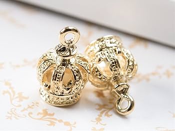 Amazon | 紗や工房 王冠チャーム 小 13mm ゴールド 2個 2ヶ 約 Amazon | 紗や工房 王冠チャーム 小 13mm ゴールド 2個 2ヶ 約