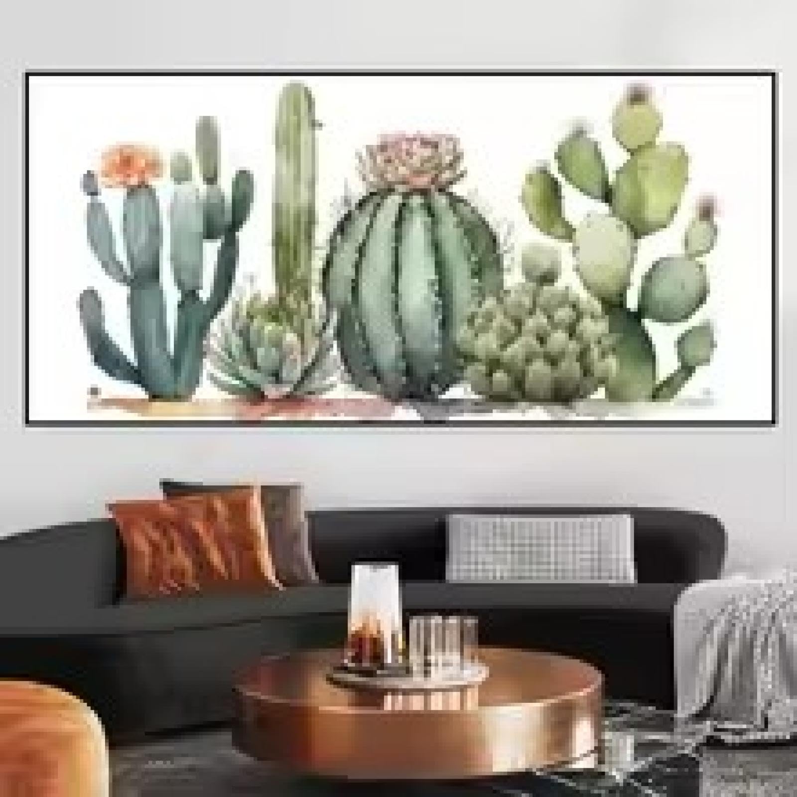 Peintures d'art aquatiques de cactus XINBAO avec cadre 40x80cm