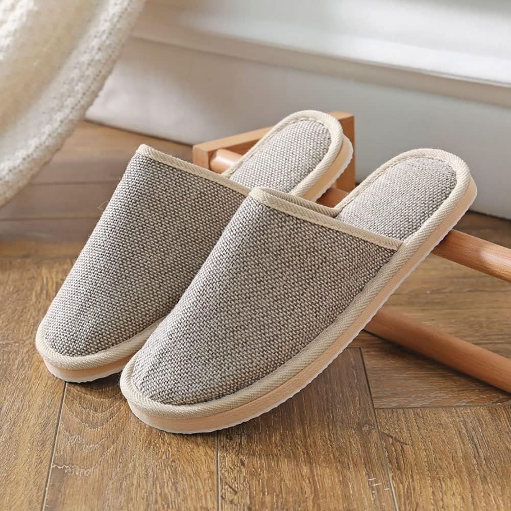 Unisex House Shoes, 4 Pairs Guest Slippers Bedroom Slipper