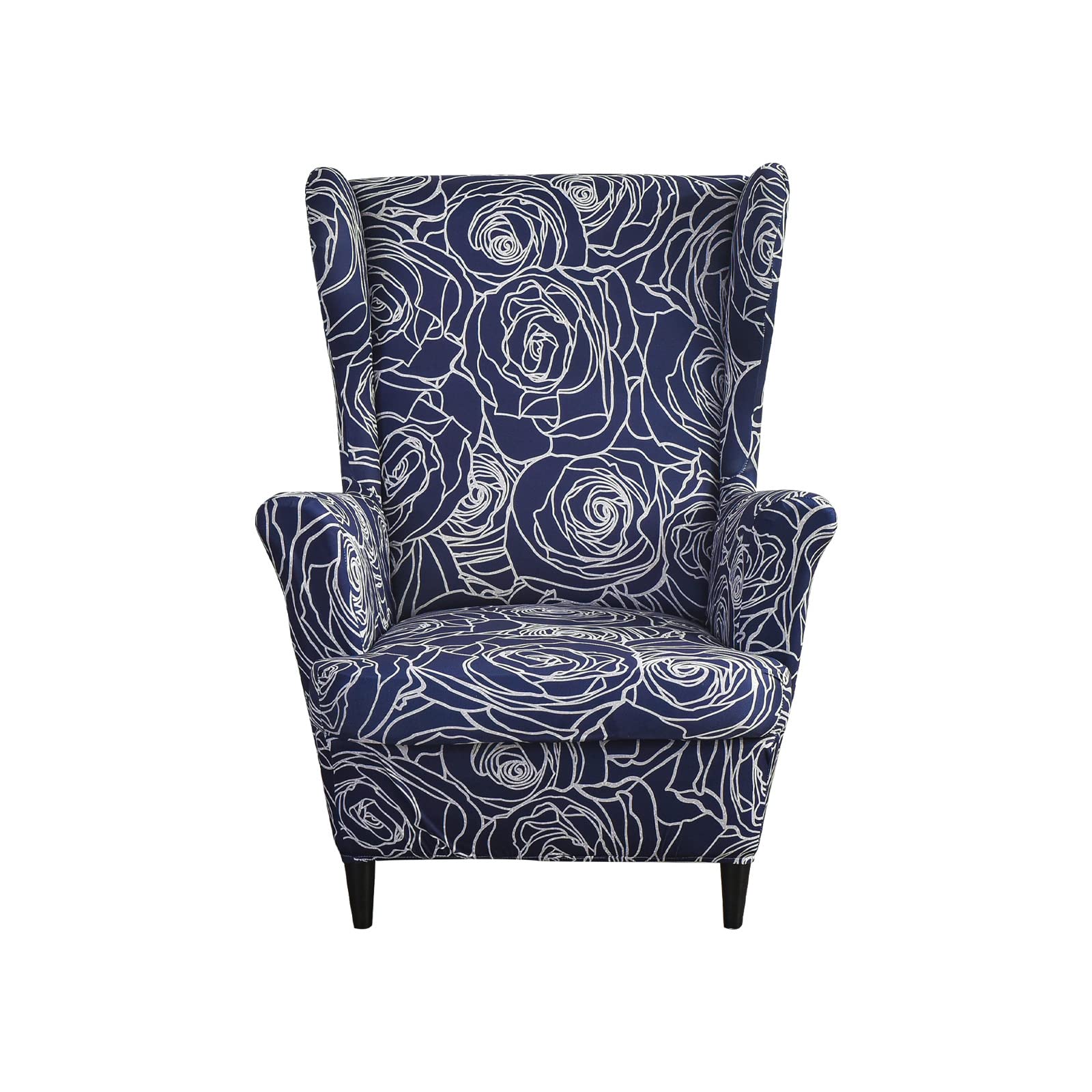 CRFATOP Wingback Chair Cover 2-Piece Stretchy Wingback Armchair Covers Spandex Elastic Sofa Covers for Furniture Protector in Living Room (Color 10)