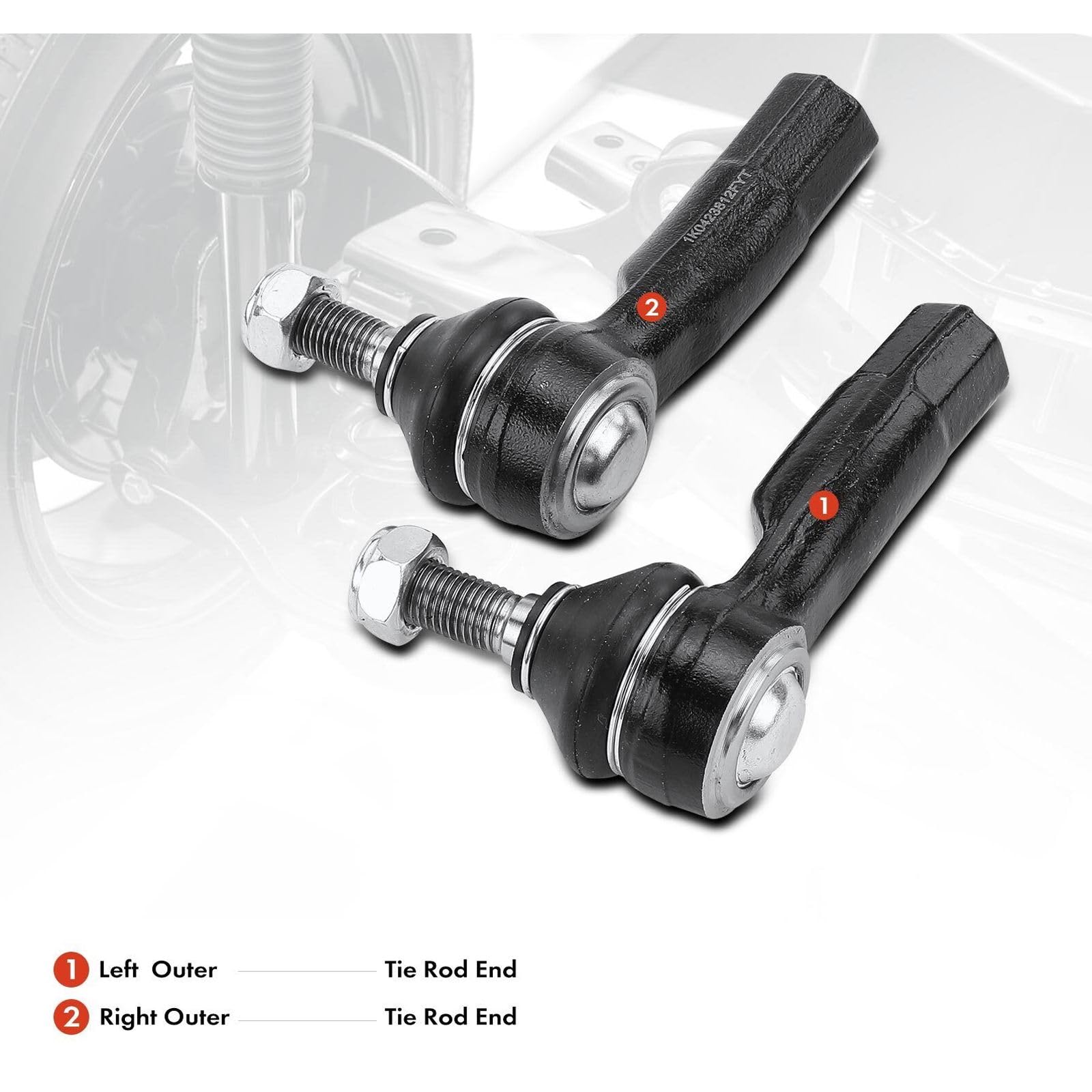 Amazon.com: AetherAuto 2X Front Outer Tie Rod End ES80667 