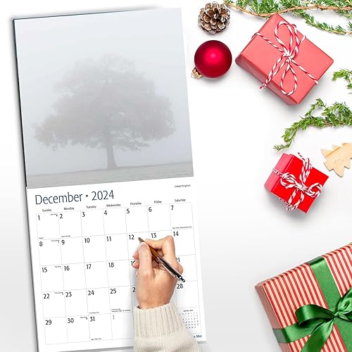 Miniatura 5 de RED EMBER Into the Mist - Calendario mensual de pared colgante 2024, abierto de 12 x 24 pulgadas, papel grueso y resistente, para regalo, naturaleza