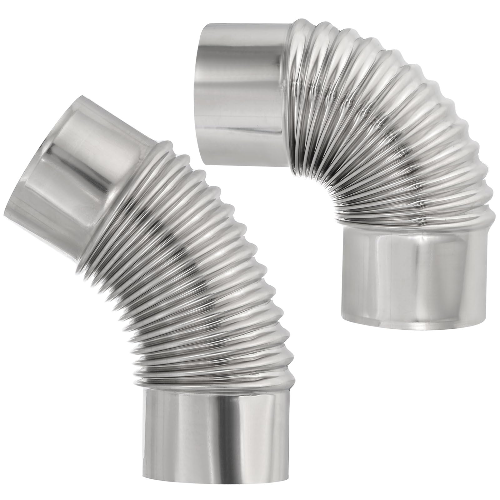 PATIKIL 90 Degree Stove Pipe and 45 Degree Chimney Flue Extension