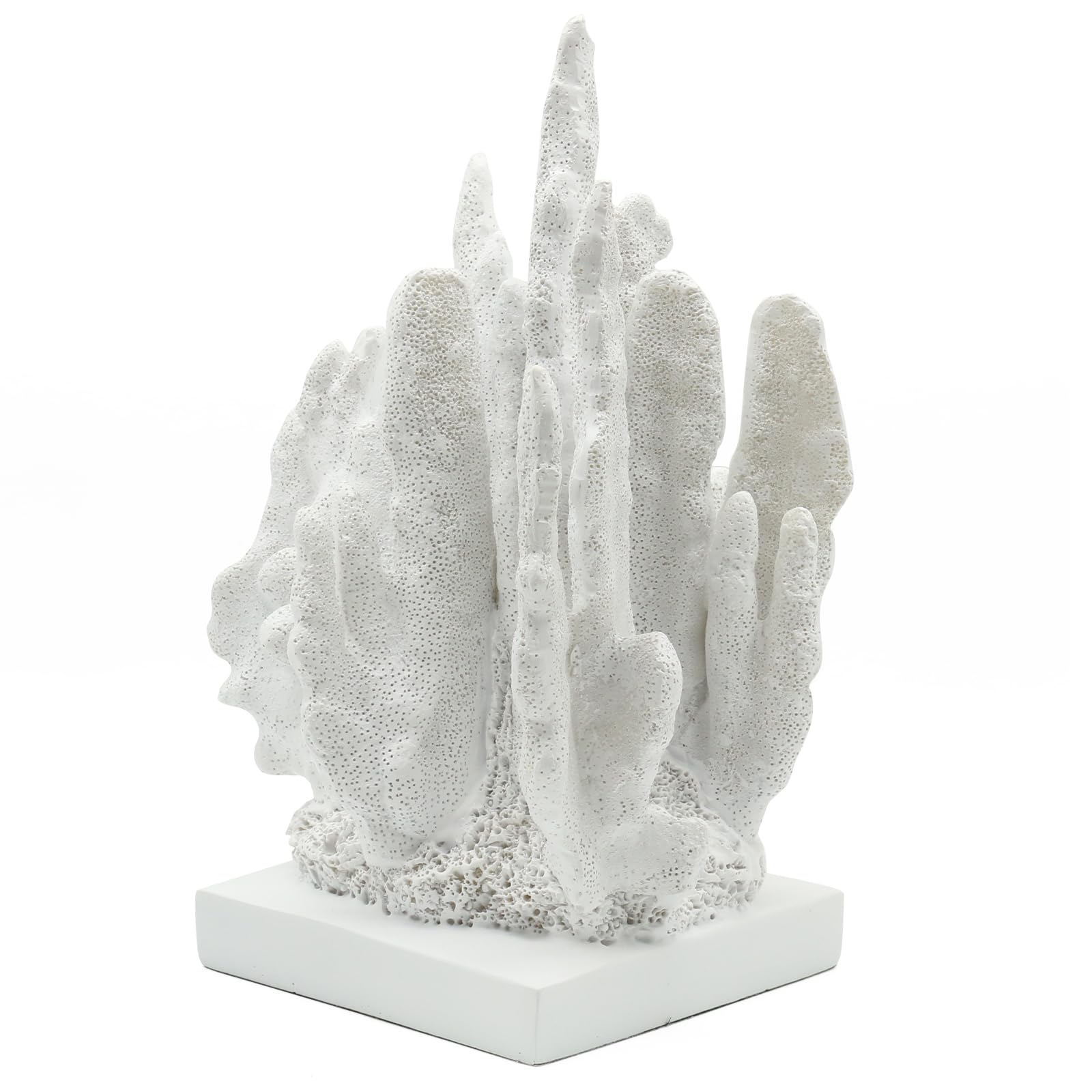 Sculpture de corail en résine blanche pour créer une ambiance océan au salon
