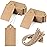 SallyFashion 100pcs Gift Tags with String Attached, 2 x 4 inch Kraft Paper Hang Tags for Clothes DIY Crafts Wedding Holiday (Brown)