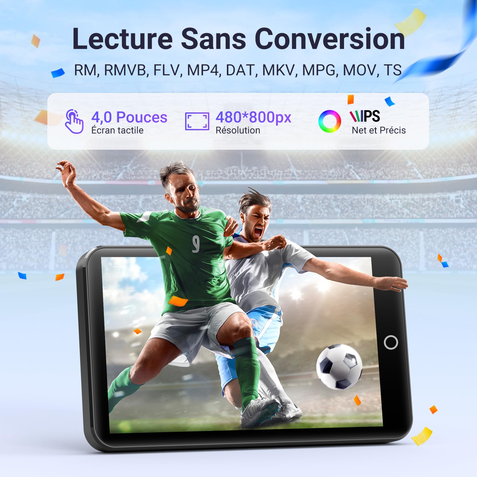 MECHEN Lecteur MP3 Spotify, Android 10 Bluetooth Wi-FI