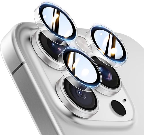 Miniatura 38 de TOCOL Protector de lente de cámara para iPhone 15 Pro Max/Protector de lente de cámara para iPhone 15 Pro de vidrio templado HD individual,
