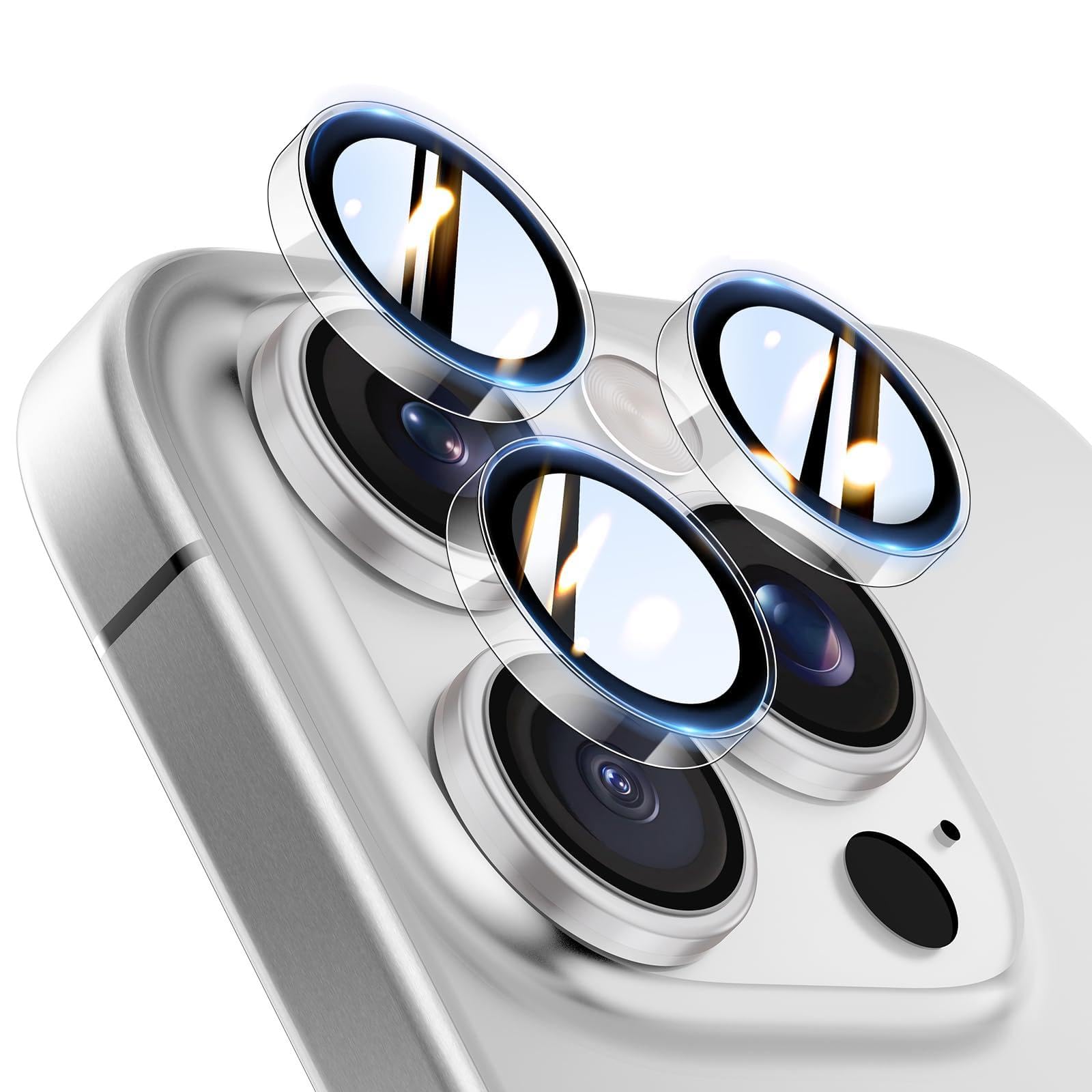 TOCOL for iPhone 14 Pro Max Camera Lens Protector/iPhone 14 Pro Camera Lens Protector Tempered Glass HD Individual Scratch Resistant Cover Accessories Case Friendly 2 Pack（Clear）