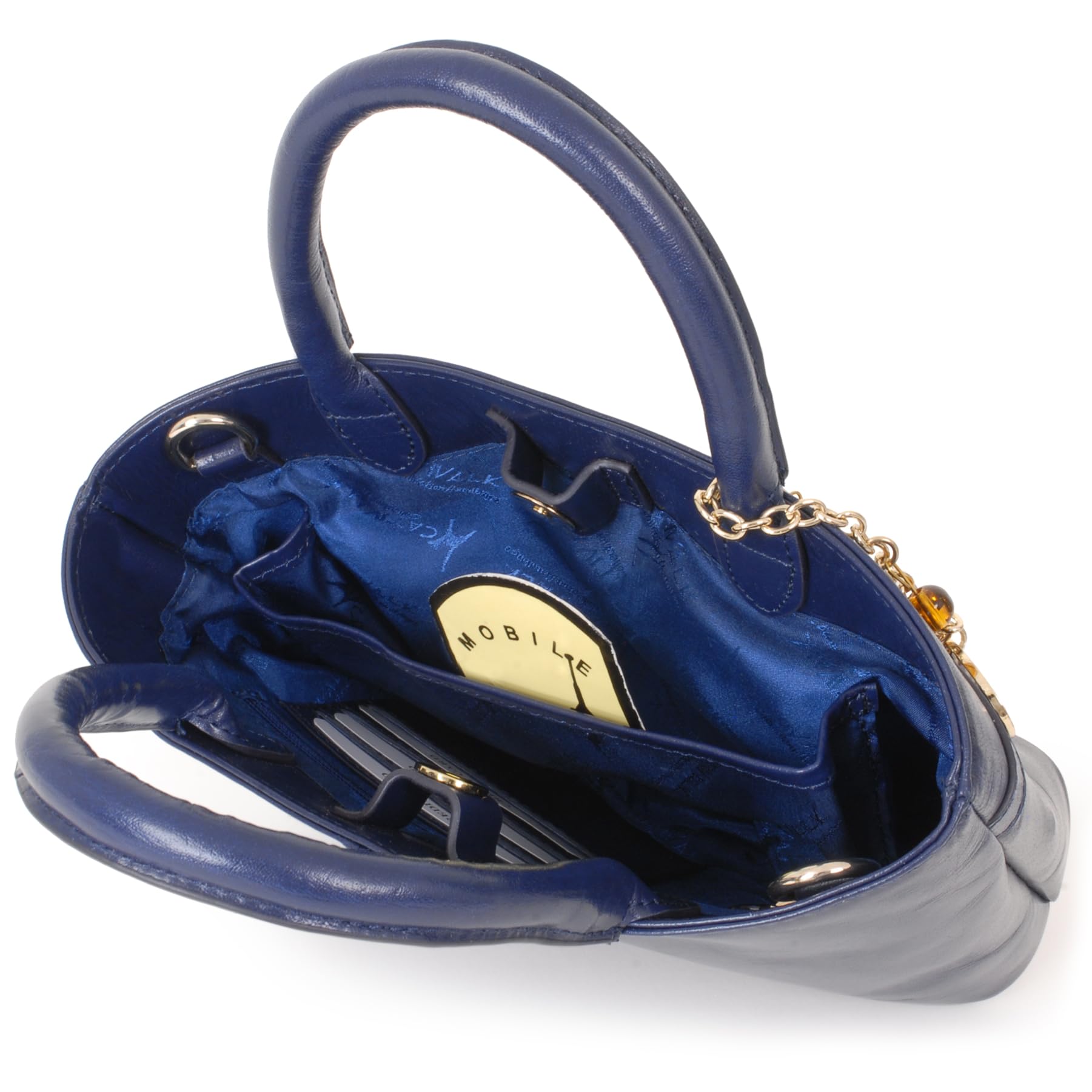 Catwalk Collection Handbags - Bolso de Mano con Correa Bandolera de Piel Auténtica - Bolso con Asa Pequeño - Bolsito Bandolera de Mujer - Camilla