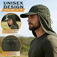 Vista 2 de EINSKEY Gorra de béisbol unisex con solapa para el cuello, impermeable, plegable, para golf, jardín, safari, senderismo, pesca, correr