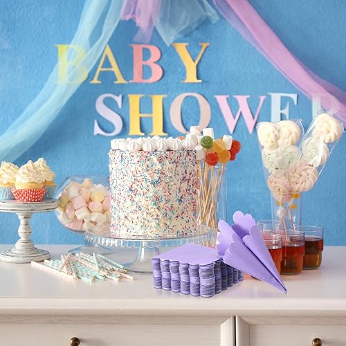 Miniatura 20 de Fuutreo 200 servilletas de cóctel de 2 capas con bordes festoneados plegadas de 5 x 5 pulgadas, desechables para cenas, bodas, fiestas de Verde