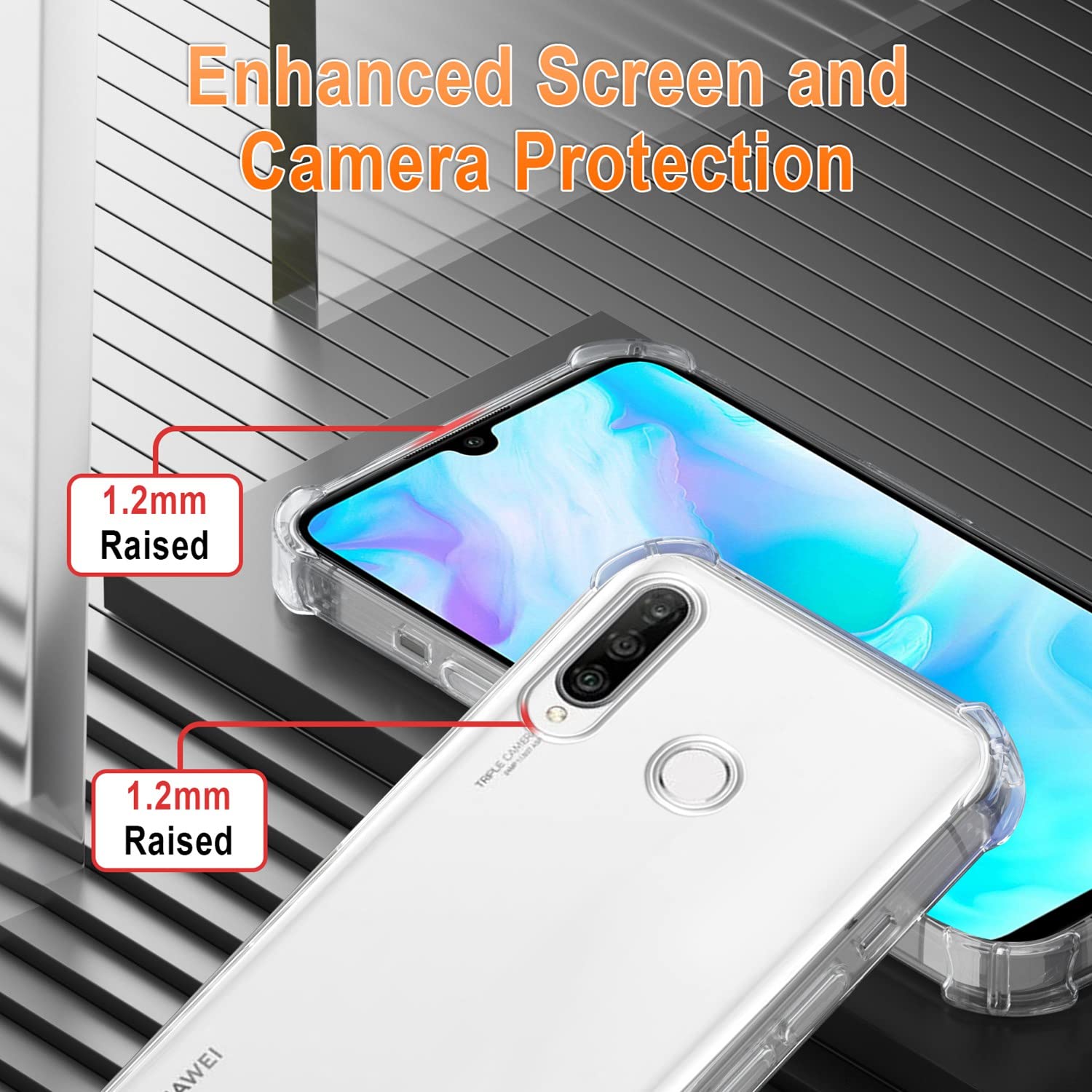 Custodia Per Huawei P30 Lite: Cover Trasparente Sottile In Silicone TPU Con Stampa Farfalla Blu, Antiurto E Antigraffio