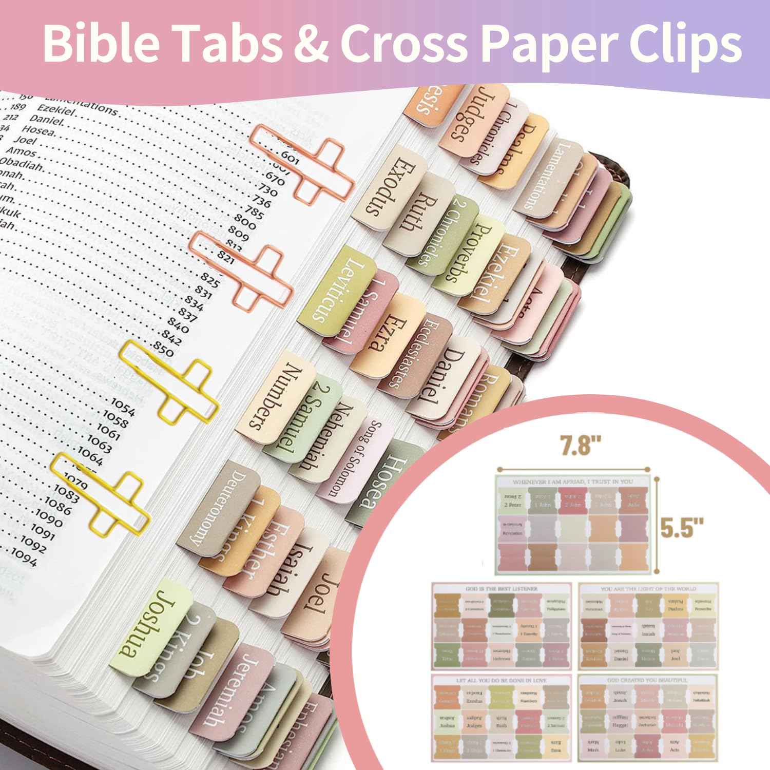 KOPKOFT Suministros de estudio bíblico, kit de diario bíblico para mujeres con diario, estuche para bolígrafos, pestañas, resaltadores y bolígrafos, kit de estudio bíblico para mujeres, regalos