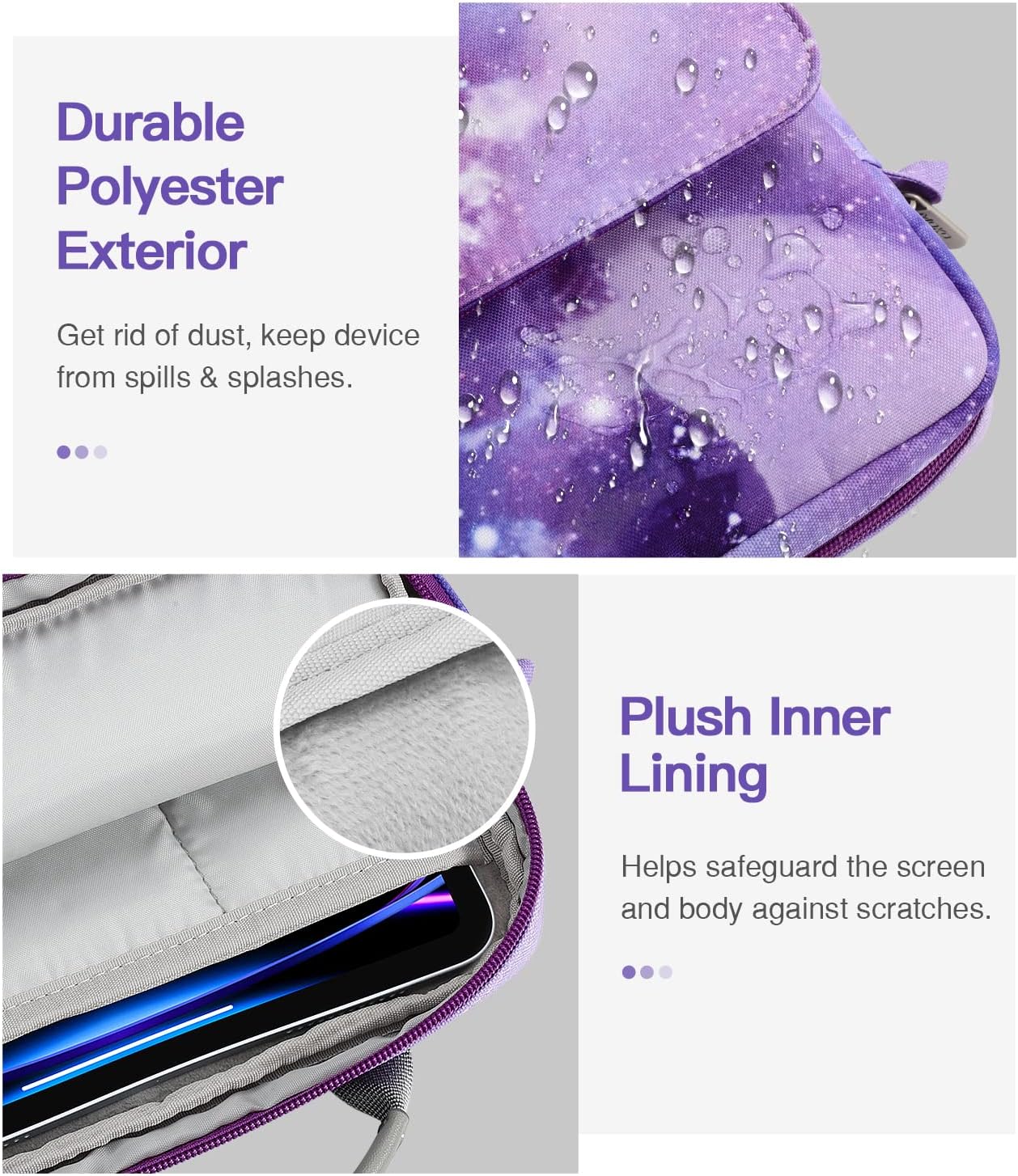 Custodia Morbida Per Tablet 12.9 Pollici MoKo - Compatibile IPad Pro 2024-2018, Antiurto - Foto 8