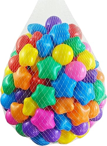 Miniatura 2 de YUFUL Star Ball Pit Balls - Paquete de 200 bolas de plástico suave no tóxicas para niños, sin BPA ni ftalatos, a prueba de aplastamiento, adecuadas