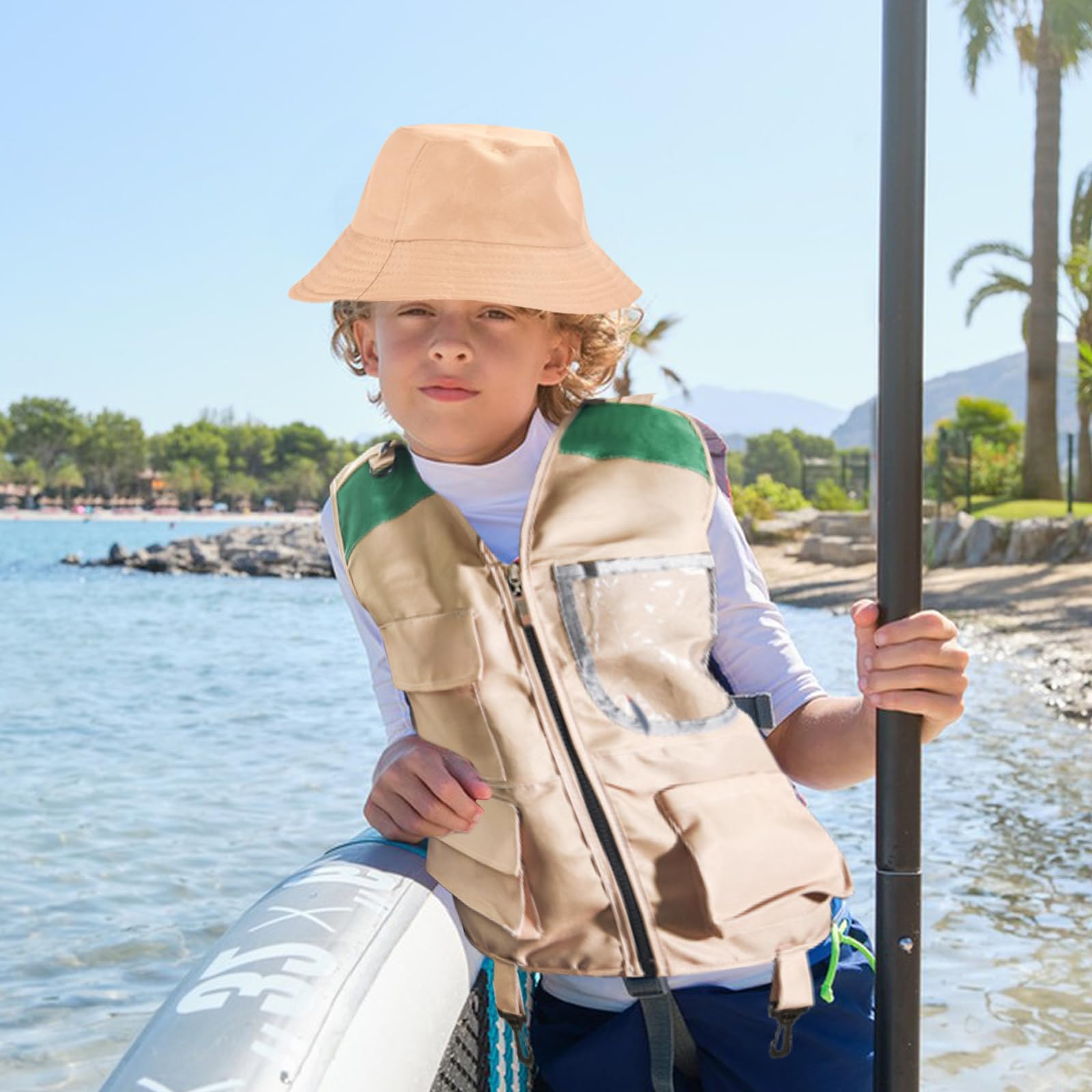 Set di esplorazione per Bambini, Set di Giocattoli da Esploratore Esterno con Gilet, Cappello, Attrezzatura da Campeggio per Bambini, per Avventura Campeggio Escursionismo (A)
