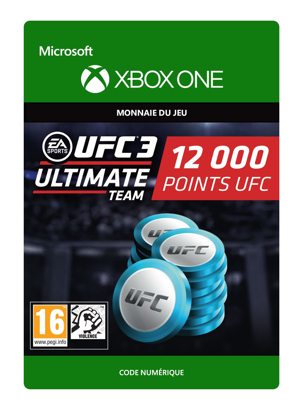 Code UFC 3 12000 UFC Points Xbox One pour débloquer les meilleurs combattants - 2
