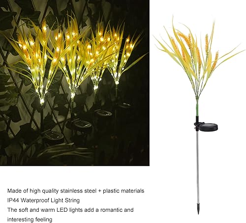 Miniatura 8 de Solar Wheat Ear, LED Outdoor Patio Decoration, IP44 Warm White, 2pcs Set - Automatic Charging, Romantic Ambiance, Suitable for Lawn and Pathway