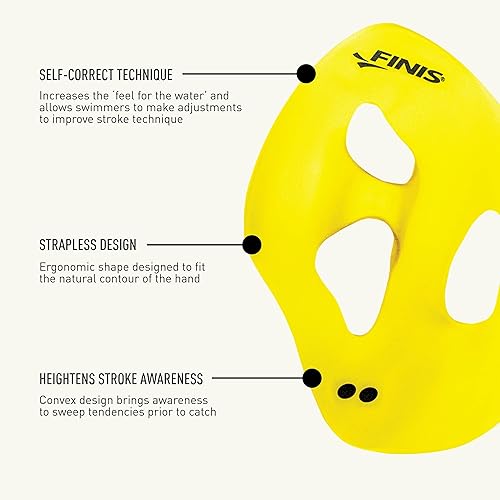 Miniatura 4 de FINIS Iso - Paleta de entrenamiento de natación, oro negro, grande