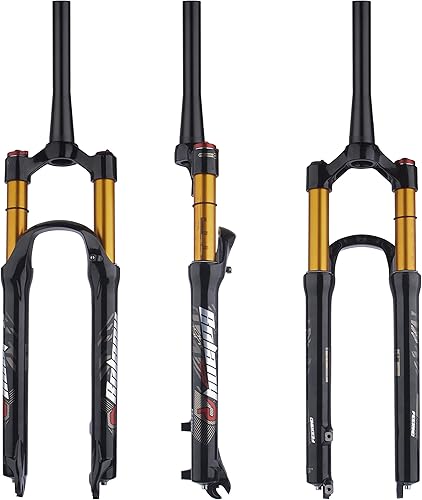 Miniatura 7 de BOLANY 2627.529 pulgadas bifurcación de suspensión neumática horquilla 4.724 in rebote de viaje ajustar 18 rectocónico tubo manualbloqueo remoto