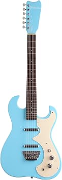 Silvertone Classic 1449-BDLB Solid-Body Electric Guitar, Daphne Light Blue