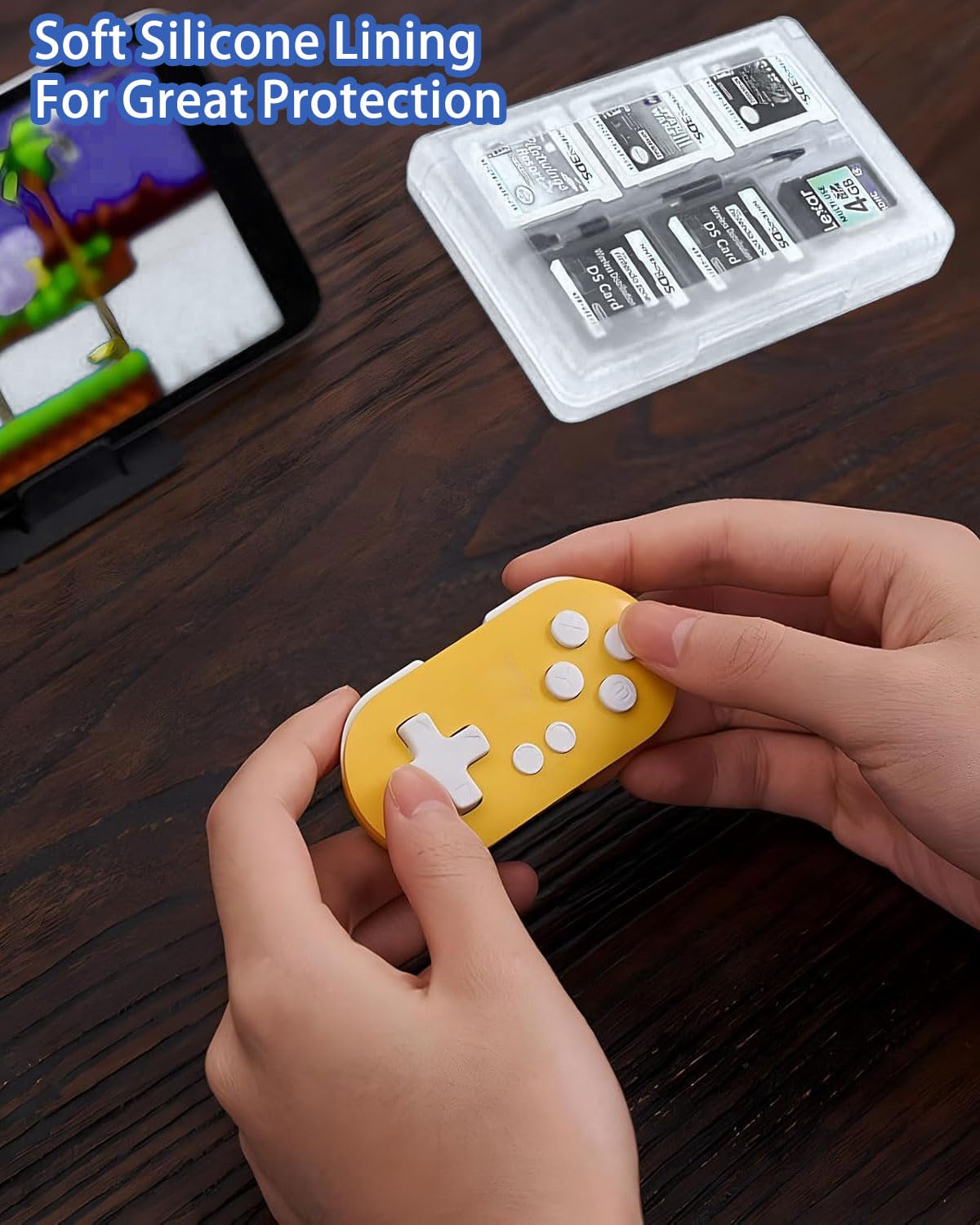 1 pezzo custodia per schede di gioco, 24 in 1 ultra resistente custodia per schede di memoria, bianco