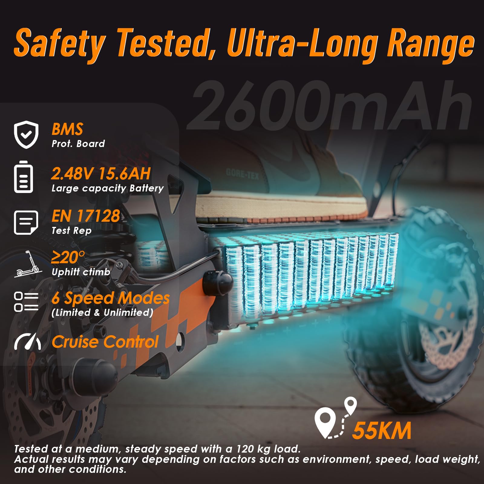 KuKirin G2 Monopattino Elettrico Adulto, Scooter Elettrico Pieghevole, Autonomia fino a 55 km, Schermo Touch, Batteria 48V 15.6Ah BMS, Pneumatici Tubeless 10 Pollici, Doppia Sospensione- Regalo Feste