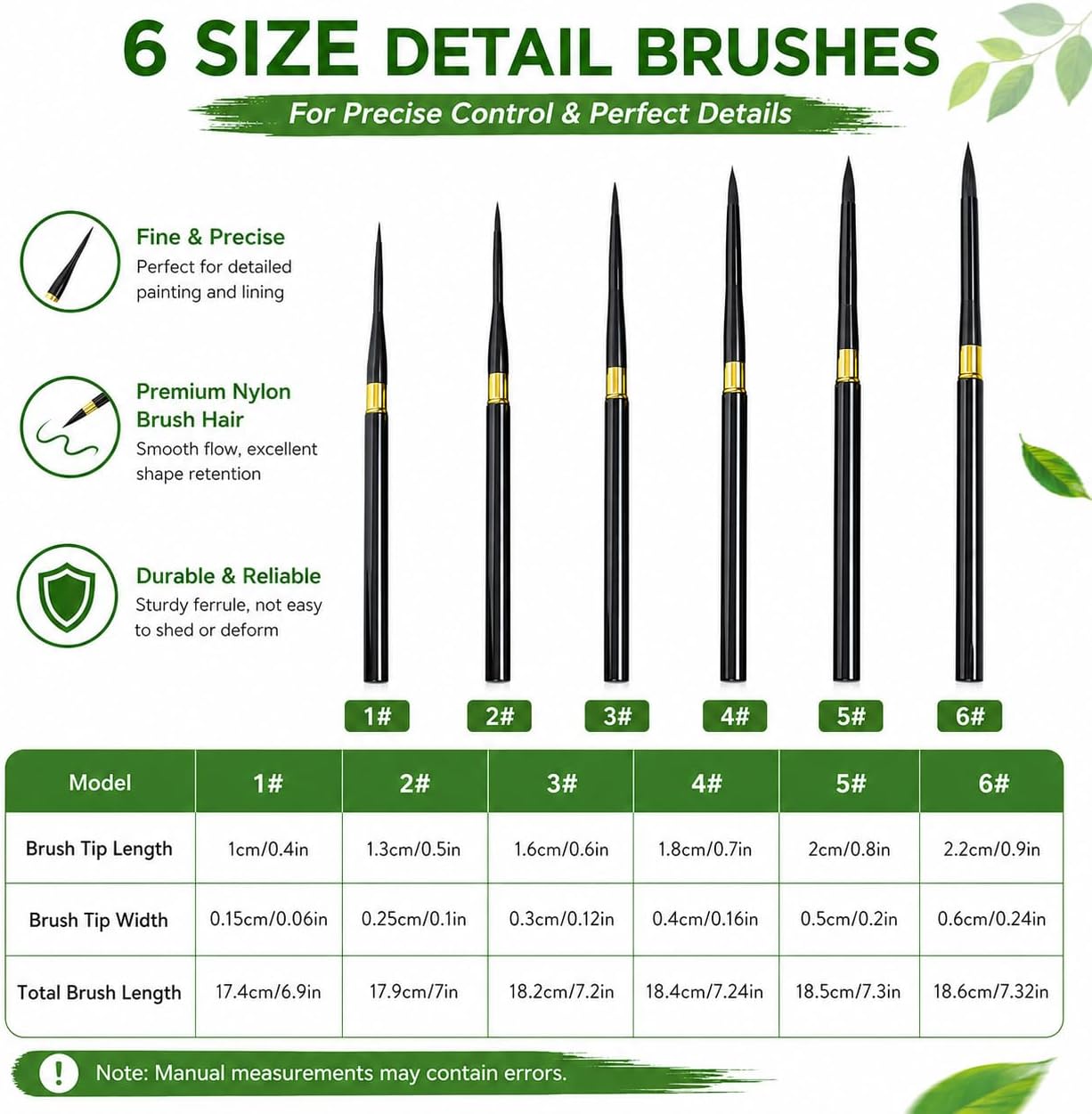 6Pcs Paint by Numbers Kit for Adults Acrylic Paint Brushes Set,Professional Travel Fine Tip Detail Paintbrushes for Watercolor Gouache Oil Face Painting,Miniature,Model,Figurine,Craft