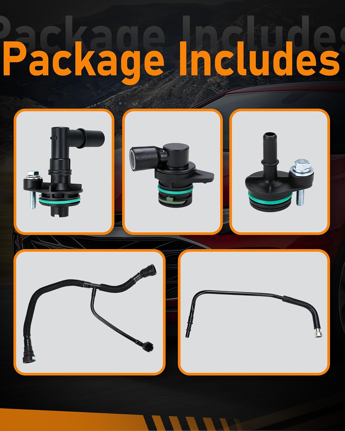 5 Pcs PCV Valve & Tube Repair Kit Compatible with Chevrolet Chevy Trax 1.4L