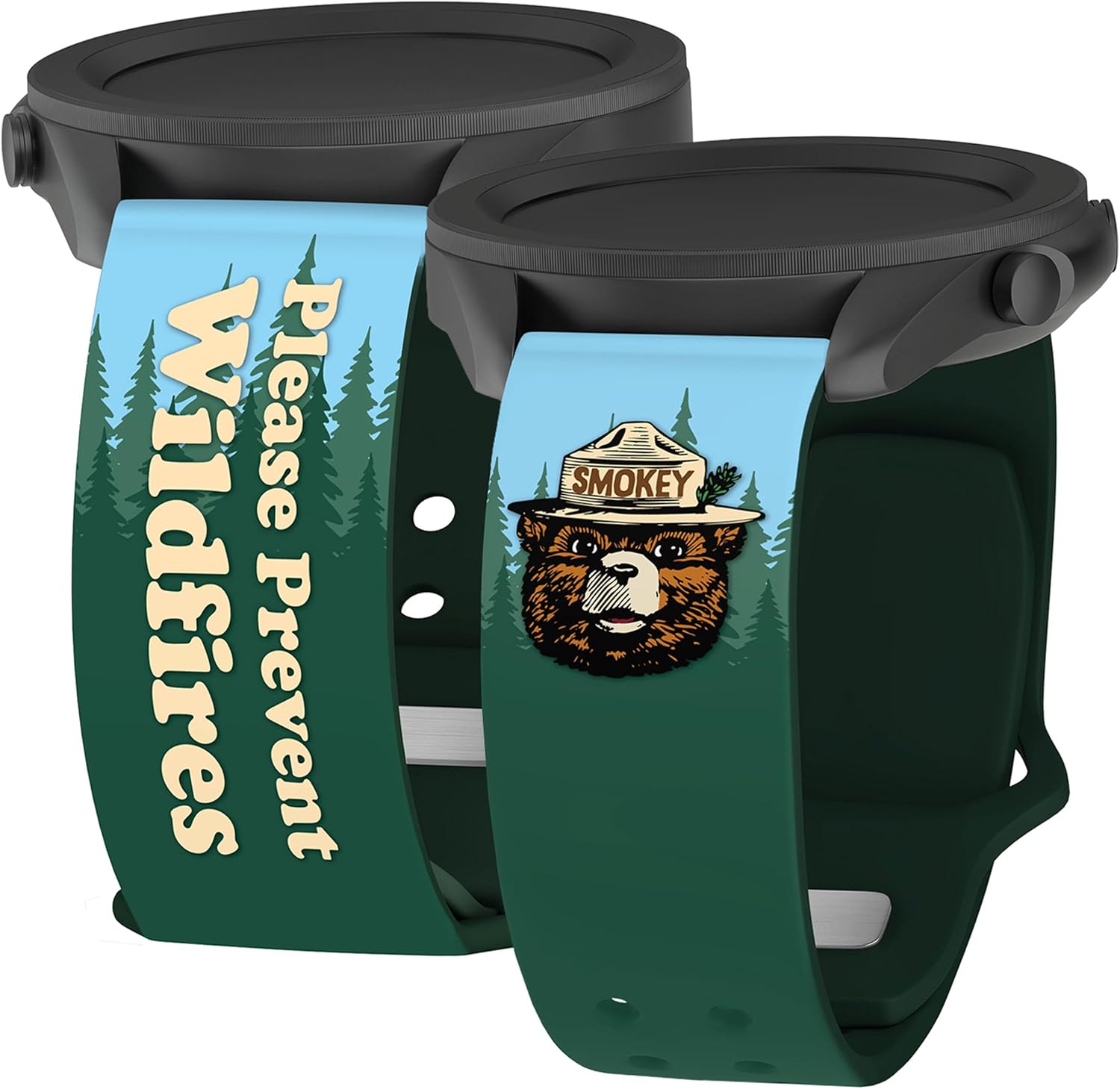 Affinity Bands X Smokey Bear HD Watch Band Compatible with Samsung, Garmin, Fossil, and More (20mm Short Prevent Fires)